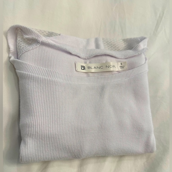 Blanc Noir ribbed long sleeve crop top - Picture 5 of 11